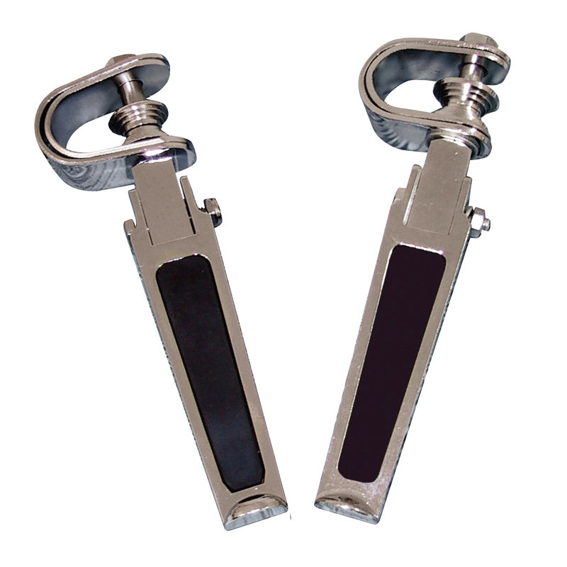RUBBER INLAY CHROME PEGS 1'-11/4' CLAMPS.