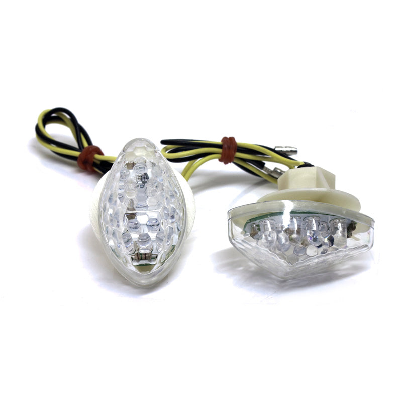 FLASHERS 'FLUSH MOUNT' HONDA CLEAR LENS LED