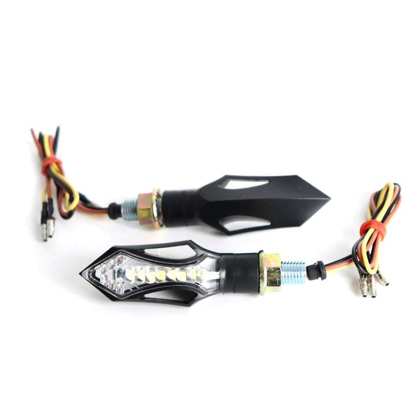 FLASHER 'FLOW' BLACK LED 2 WIRES 2PCS