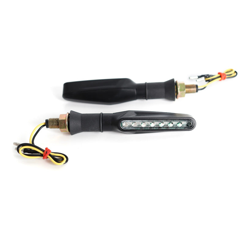 FLASHER 'SEQUENCE' BLACK LED 2PCS