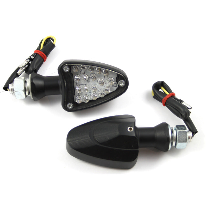 FLASHERS 'DELTA' BLACK / LED