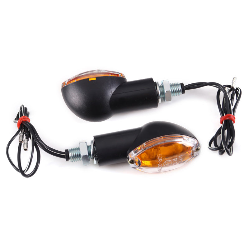 FLASHERS 'OVAL' BLACK / CLEAR LENS