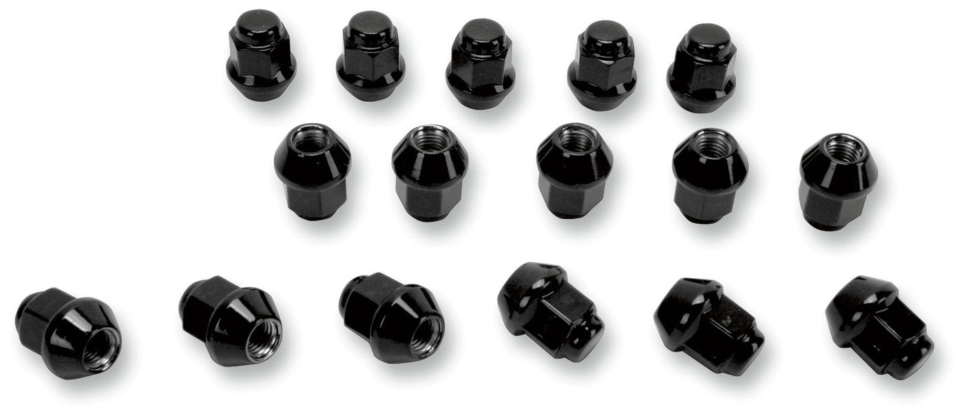 10MM BLACK LUG NUT 60DEG TAPERED (16)