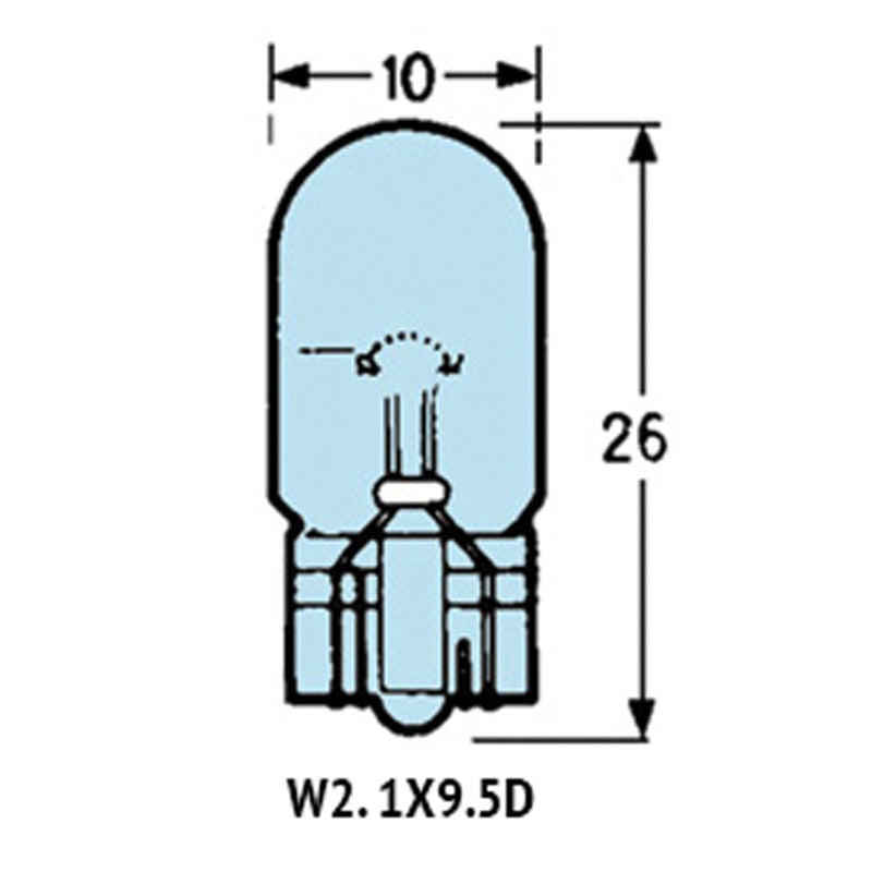 BULB 2825-T10 AMBER 5W