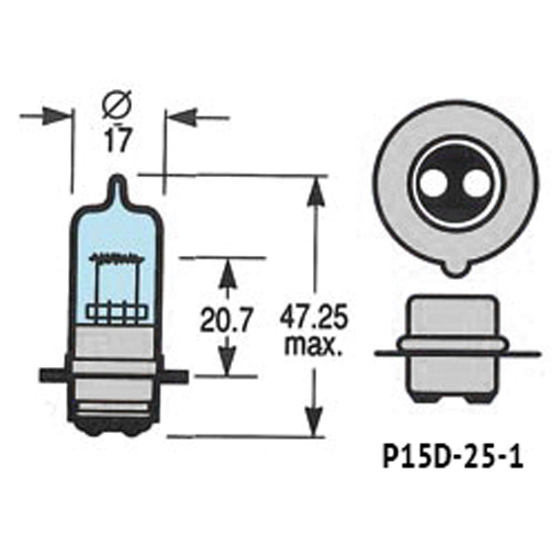 BULB H6M-P15D 35/35W (1 PCS)