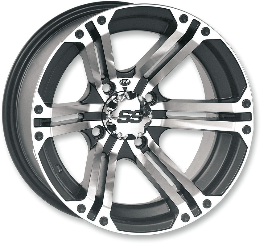 SS212 ALLOY 14X6 4/110 4+2 MACH-BLACK