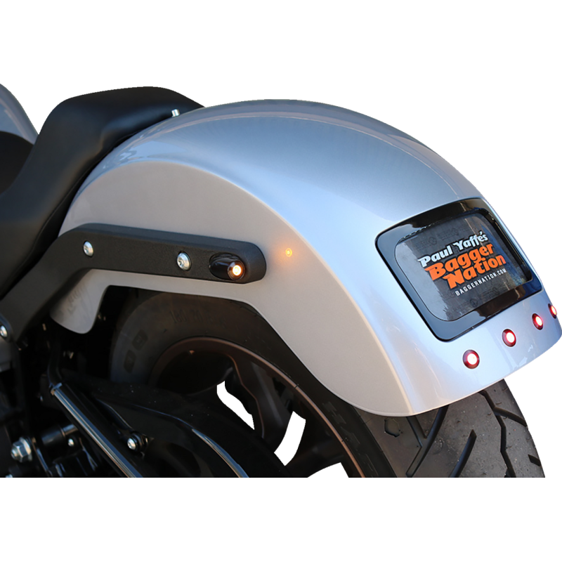 The Fix Rear Fender - Black Frame Plate - M8 Softail