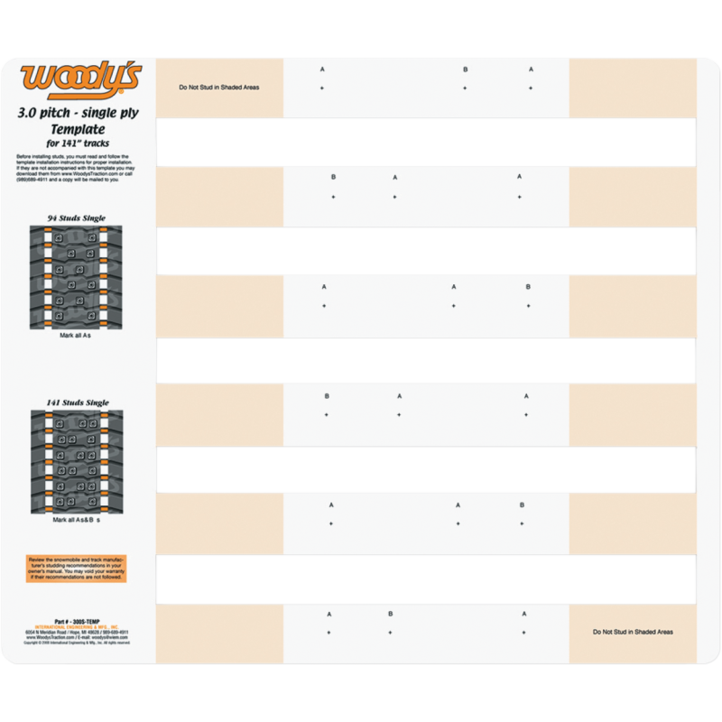 WOODY'S STUD TEMPLATES
