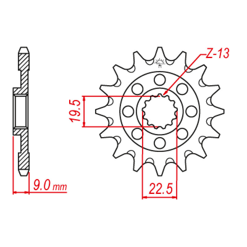 FRONT SPROCKET 520P 13T