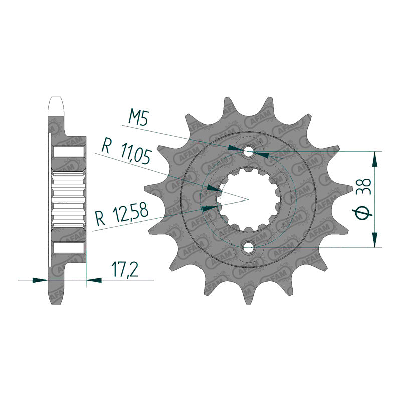 FRONT SPROCKET 525P 15T