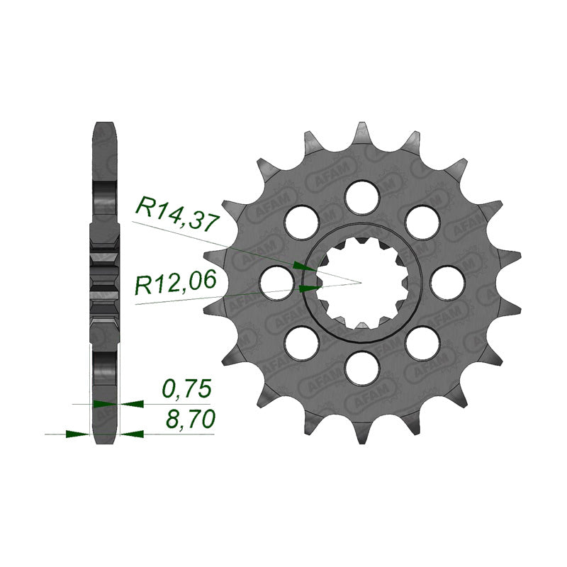 FRONT SPROCKET 525P 18T
