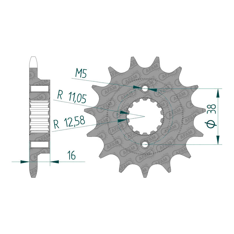 SPR.RR. DUCATI 449-1006-1A 14T (52604-14).