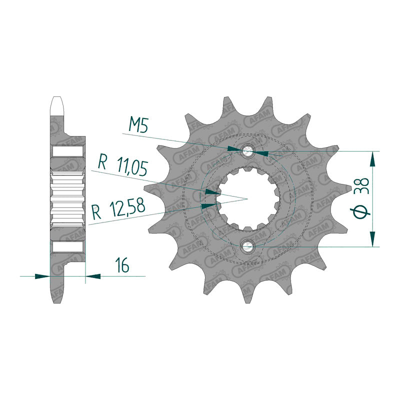 FRONT SPROCKET 520P 15T