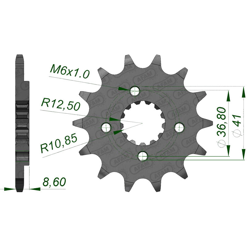 SPROCKET FR.14T POLARIS 500/525 05-08.