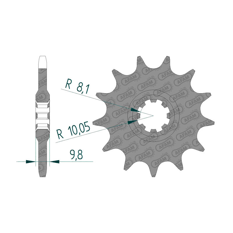 @SPROCKET FR. HUSQ.CR125/250/390 77-82(64300-13)