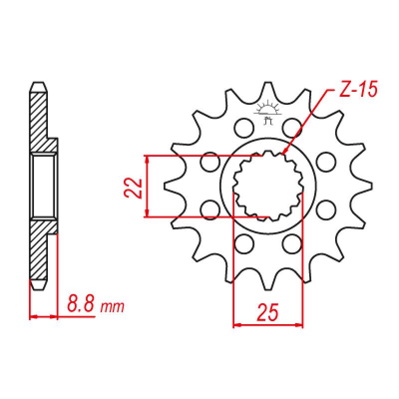 FRONT SPROCKET 520P 13T