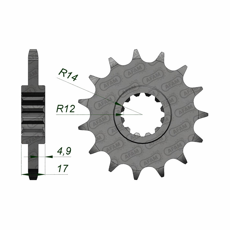 AFAM FR.15T 525P CBR600 97-98.CB600N4 04-06.