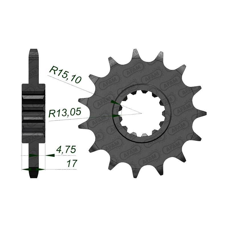 AFAM FR.SPR.CBR600F4 99/01-06,CBR600RR 03-07 16T.