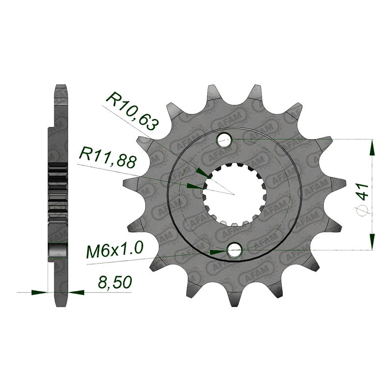 TRX400EX 00/04-XR400R 86/04 16T        (JTF-1322)