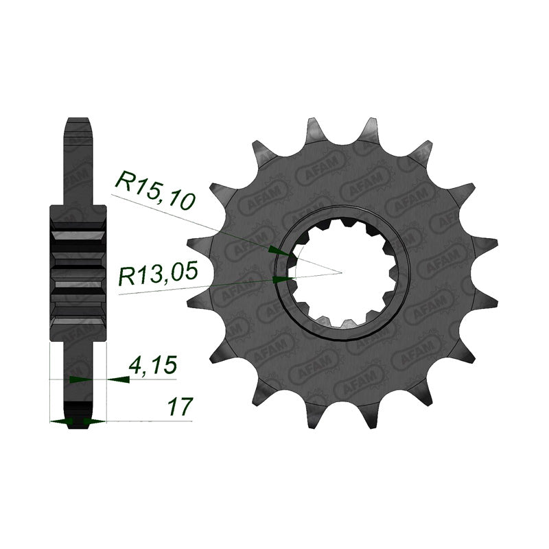 FRONT SPROCKET 530P 17T