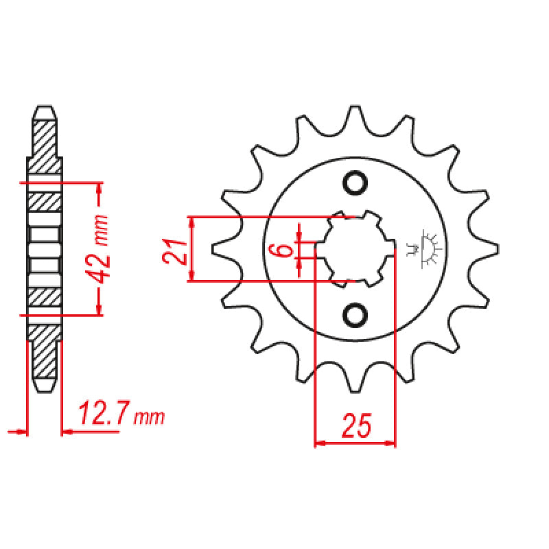 FRONT SPROCKET 530P 18T