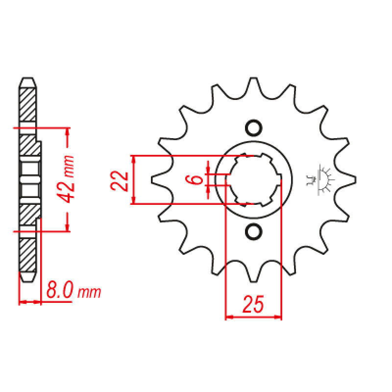 FRONT SPROCKET 520P 14T