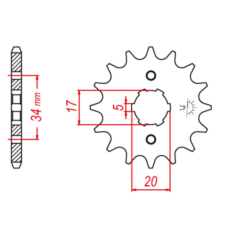 SPR.FR.23803-HB3-OOO 12T TRX200,SX,D   (JTF-1324)