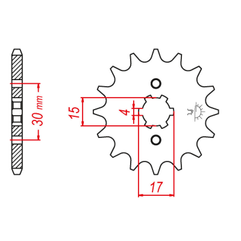 FRONT SPROCKET 428P 13T
