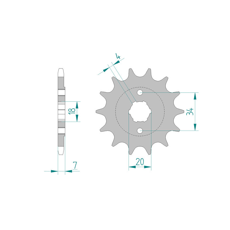 FRONT SPROCKET 520P 12T