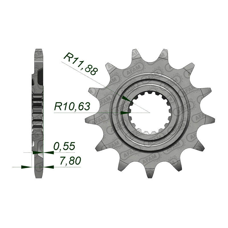 FRONT SPROCKET 520P 13T