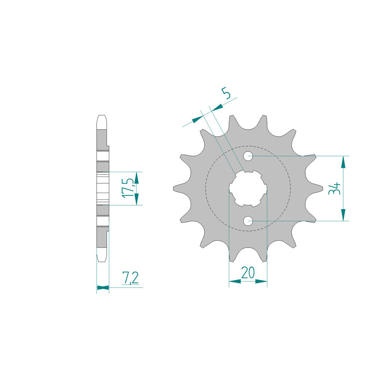 FRONT SPROCKET 520P 12T