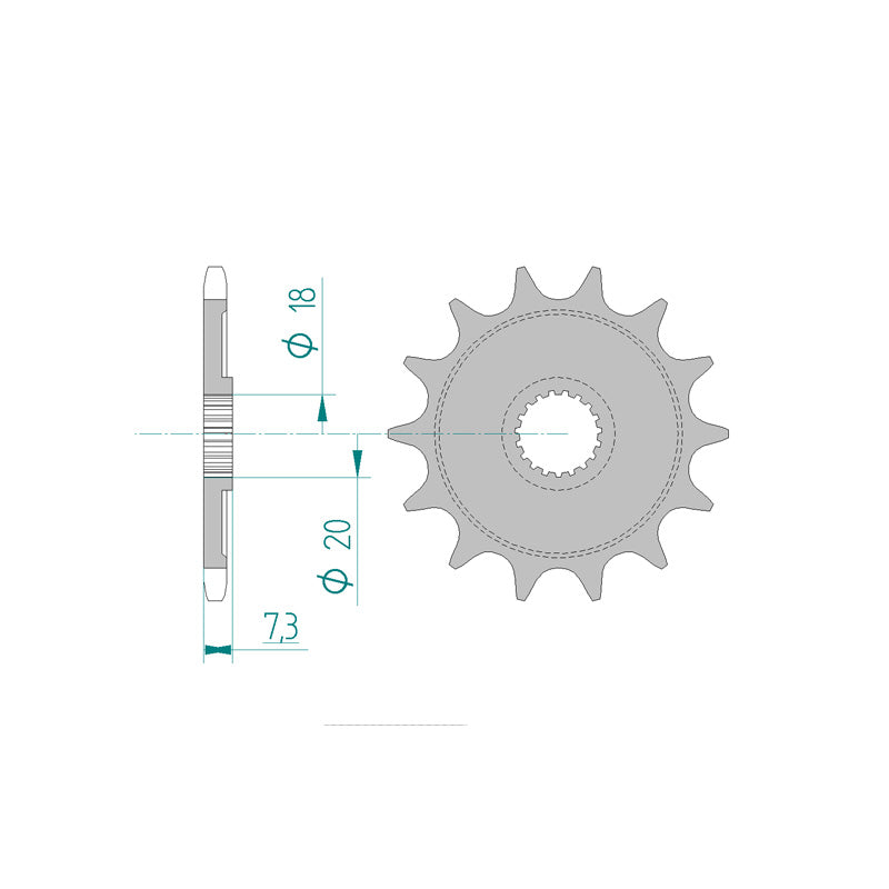 FRONT SPROCKET 520P 13T