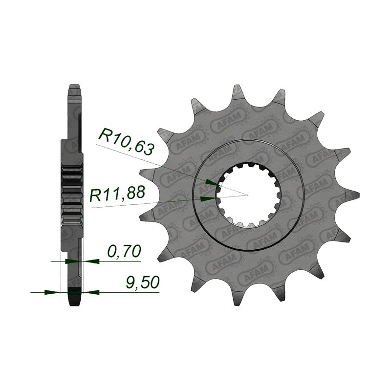 FRONT SPROCKET 520P 14T