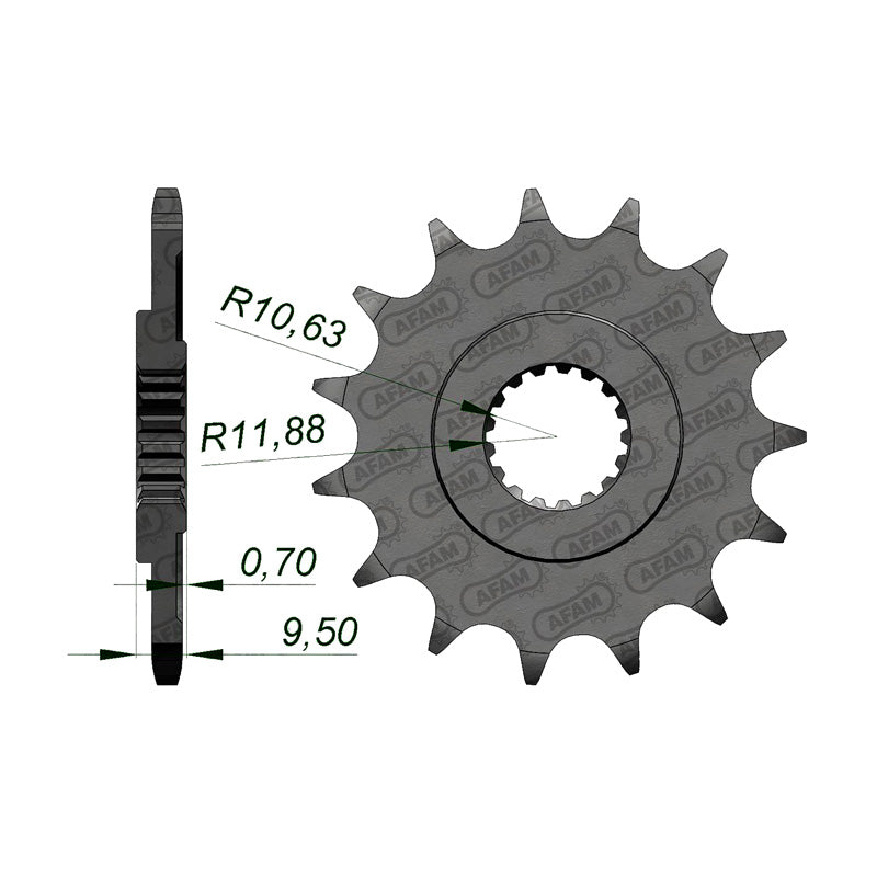 FRONT SPROCKET 520P 16T