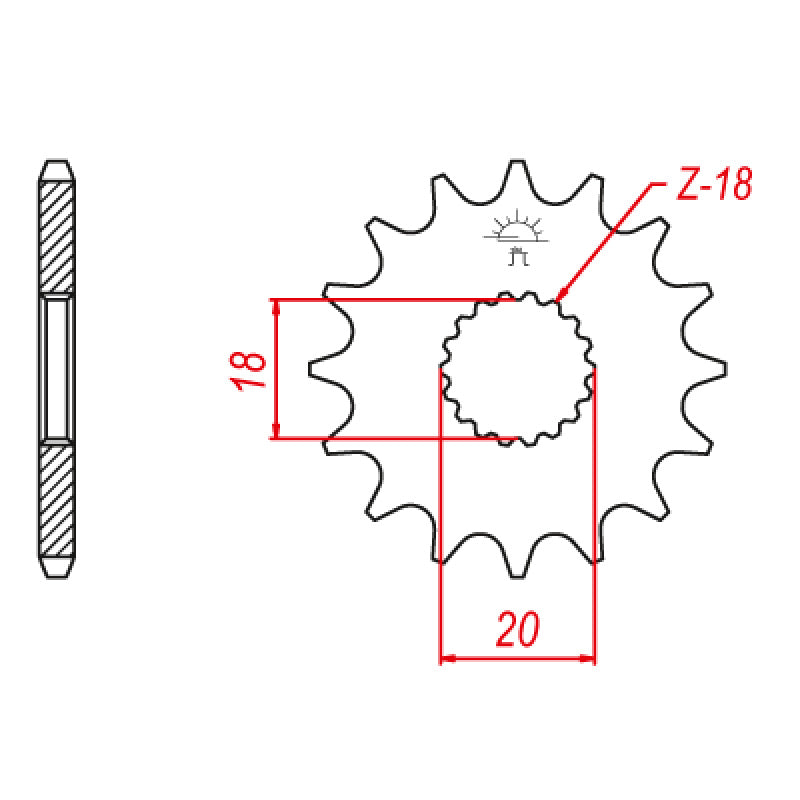 FRONT SPROCKET 428P 13T