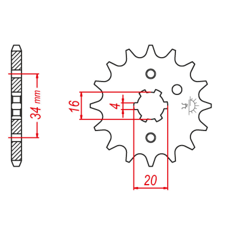 FRONT SPROCKET 428P 13T