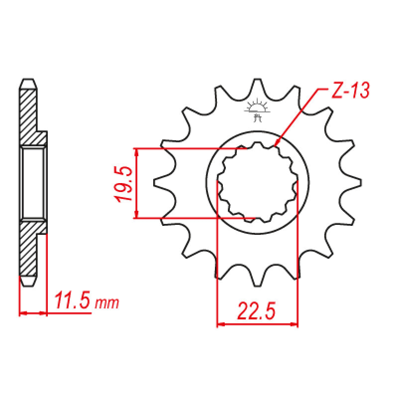 FRONT SPROCKET 428P 14T