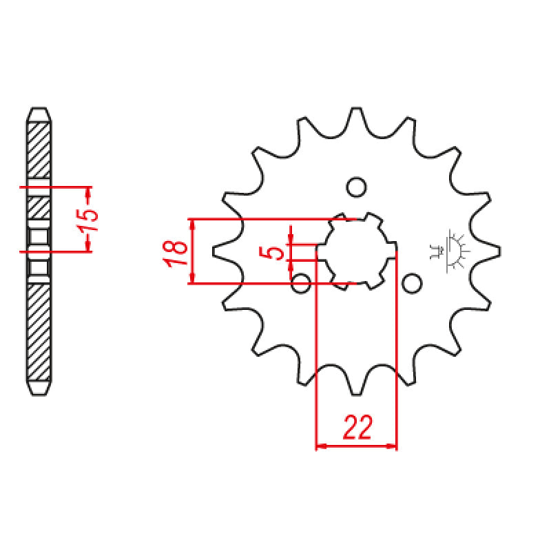 SPR.FR.27511-24502 FL 11T W/SNAP RING  (JTF-1445)
