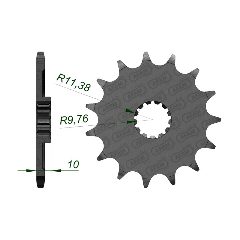 SPR.FR. RM250 80-07/DRZ250 01-06 14T    (JTF-432)
