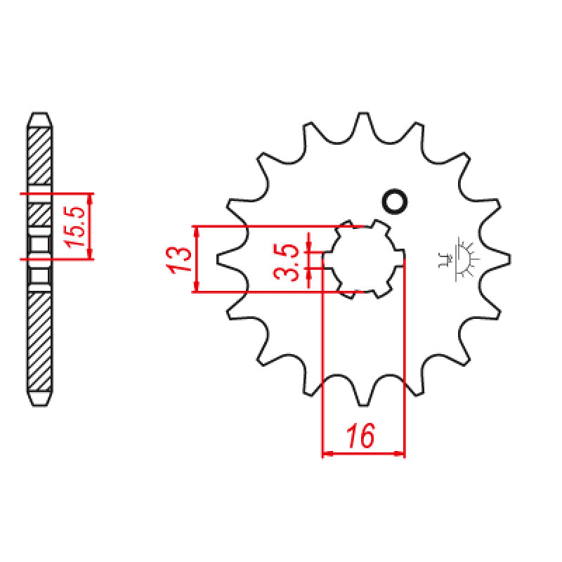 FRONT SPROCKET 428P 12T