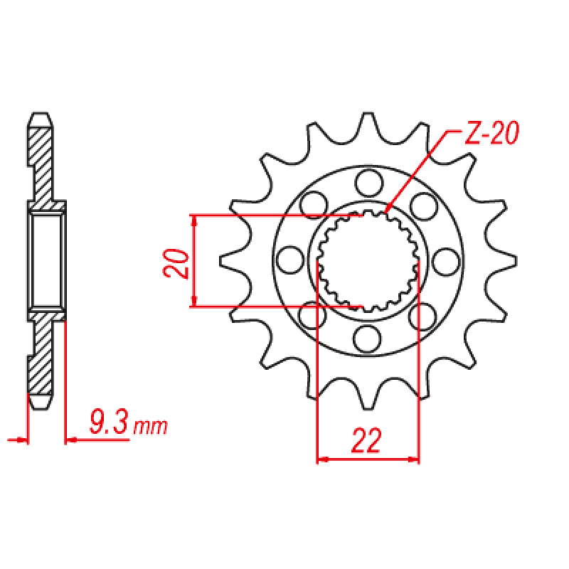 FRONT SPROCKET 520P 13T