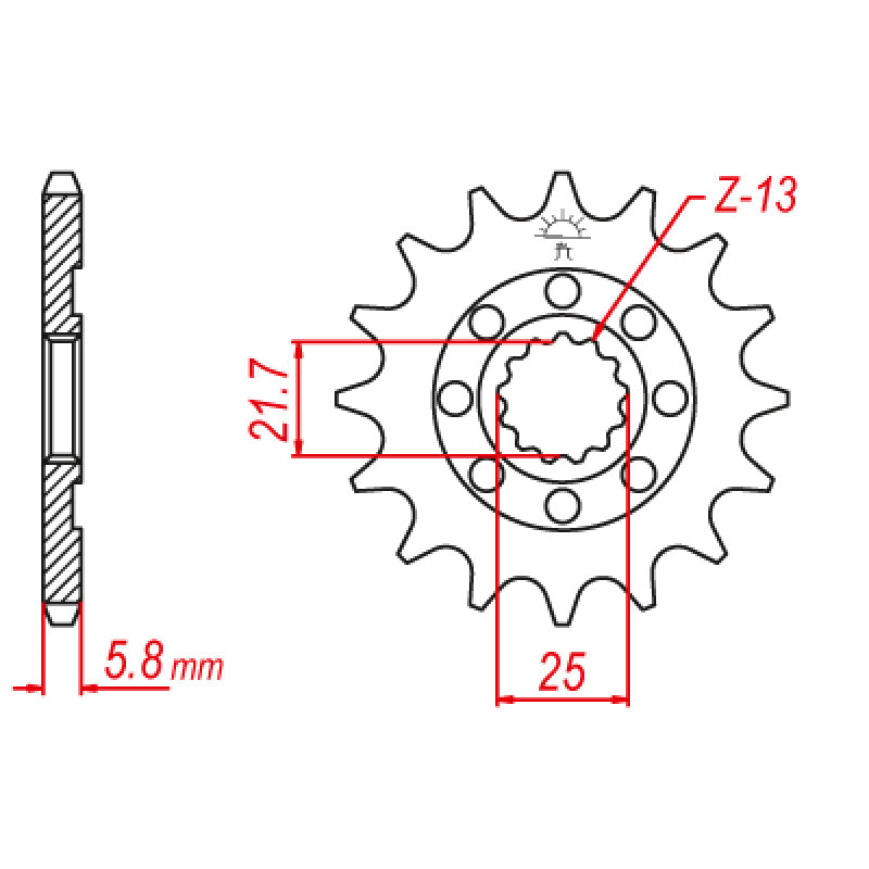 FRONT SPROCKET 520P 14T