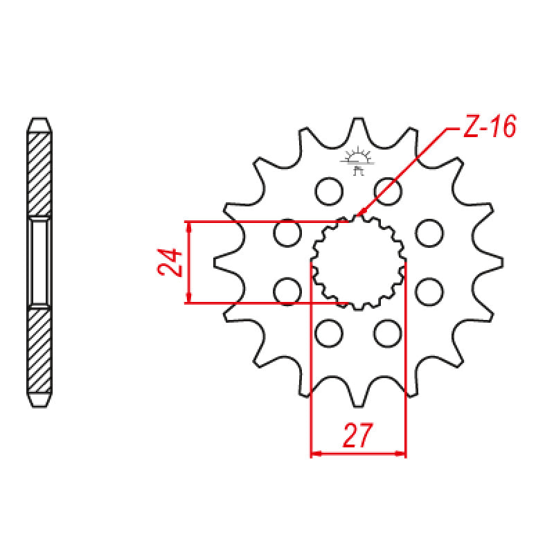 FRONT SPROCKET SUZ GSXR1000R (09-14) (JTF423-17)