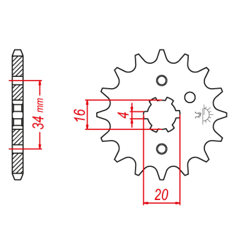 FRONT SPROCKET 428P 15T