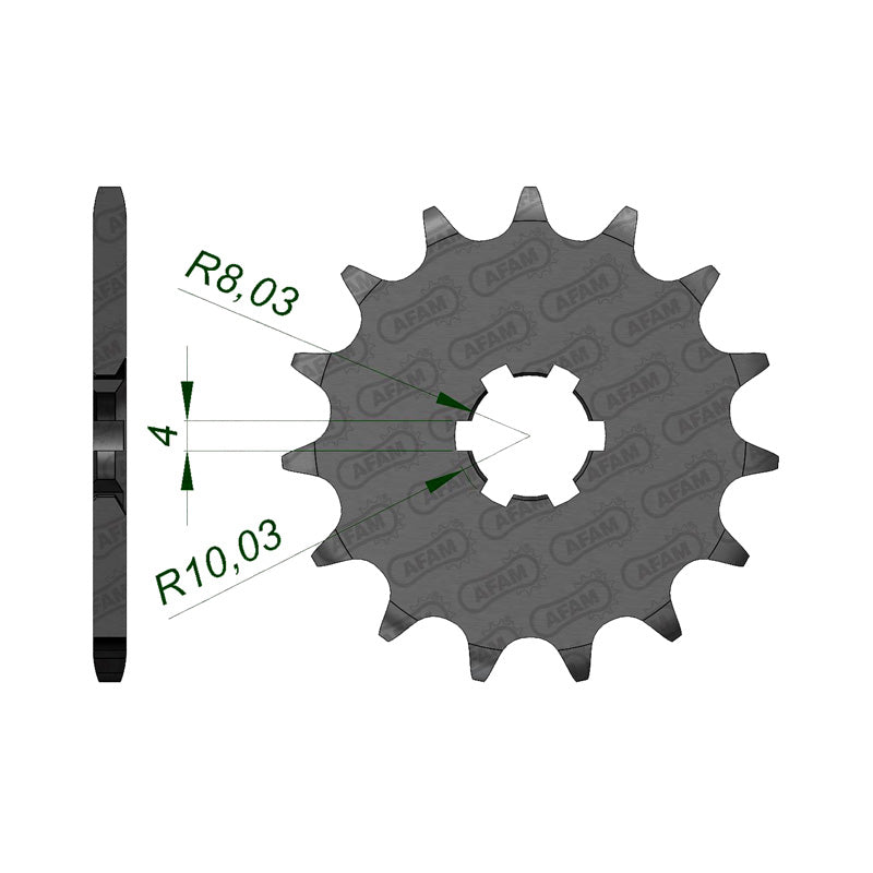 FRONT SPROCKET 420P 14T
