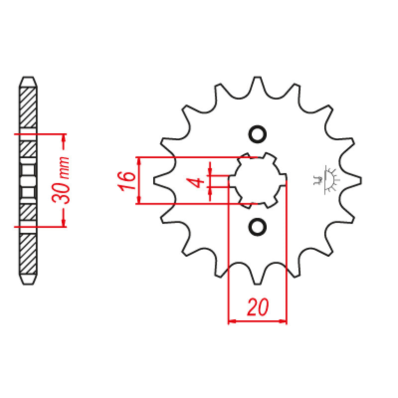 FRONT SPROCKET 428P 13T