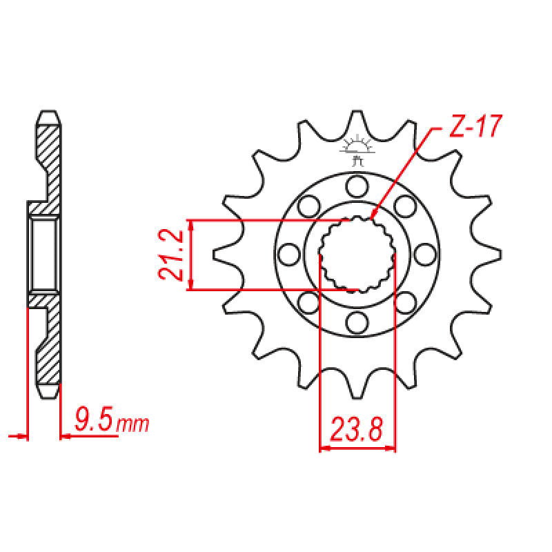 FRONT SPROCKET 520P 14T