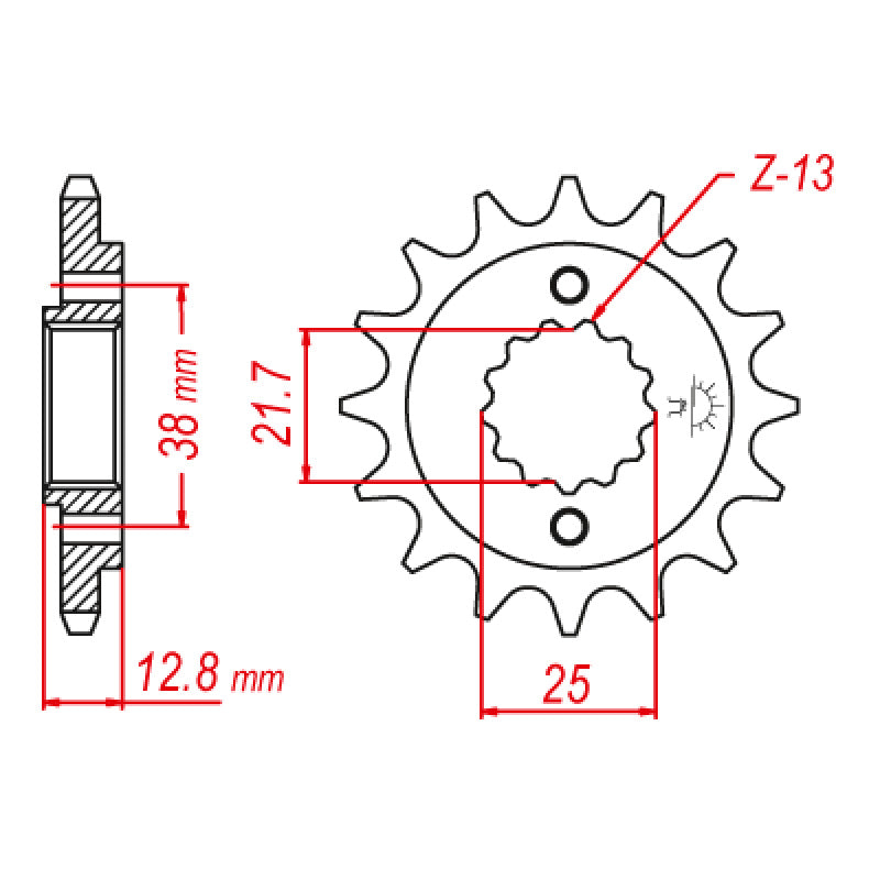 FRONT SPROCKET 520P 16T