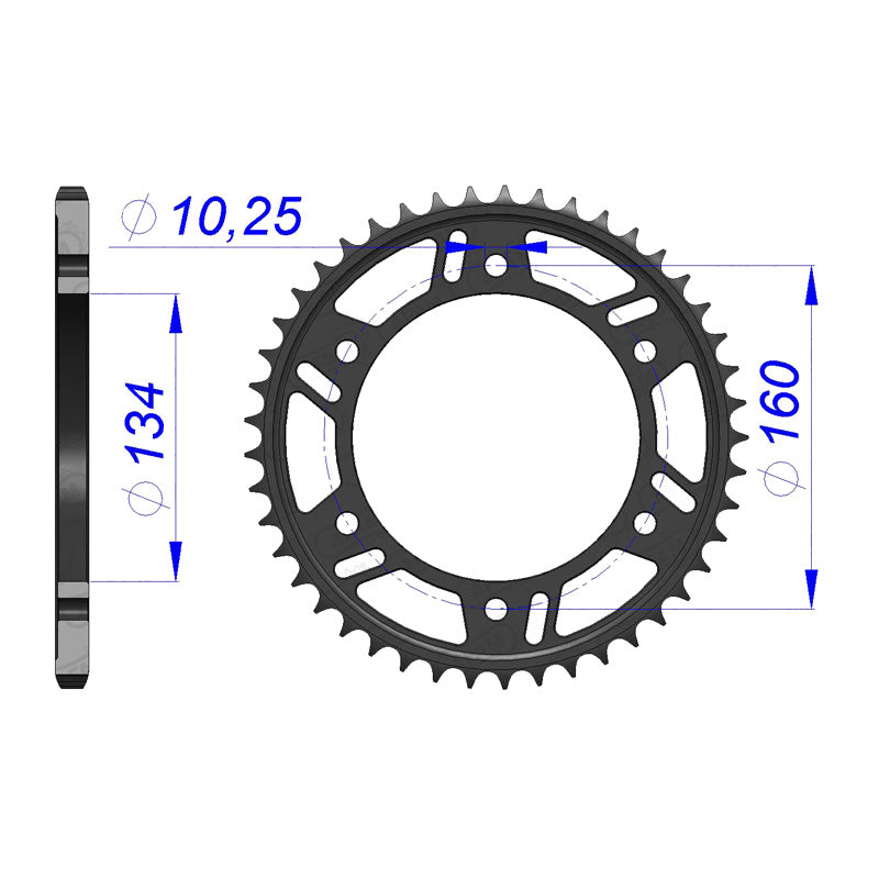 AFA.RR 40T 520 H/ALLOY CBR600F4/RR 01-08.