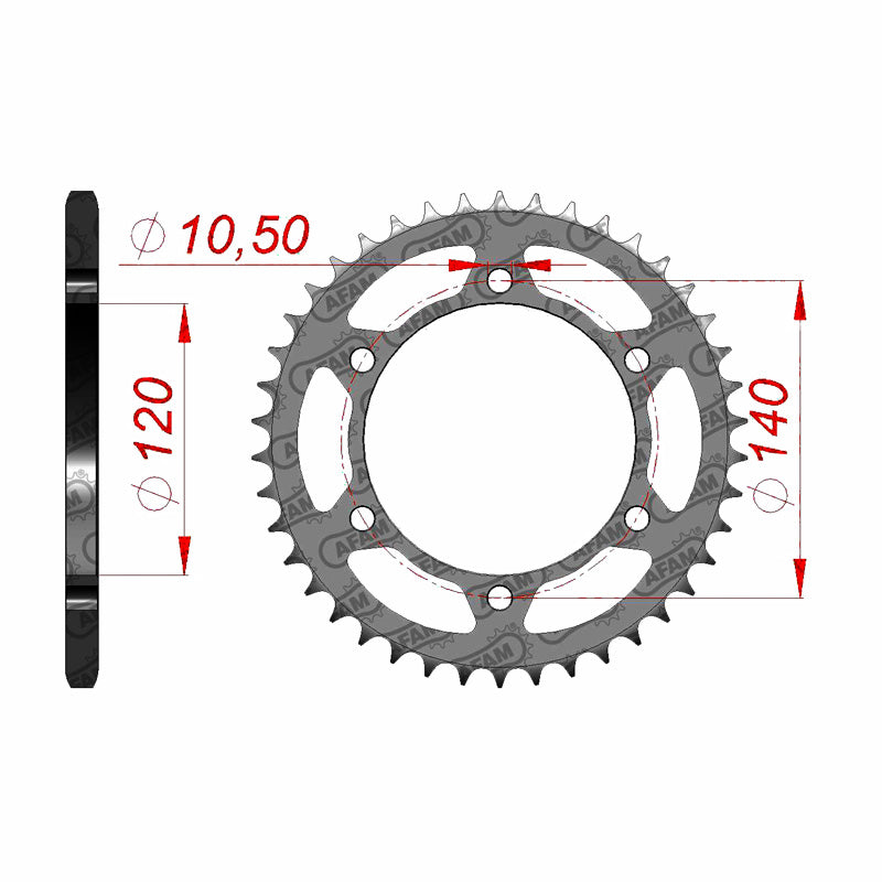 AFAM RR.42T 520 STEEL EN500/ZX6 ETC..16404 P475.